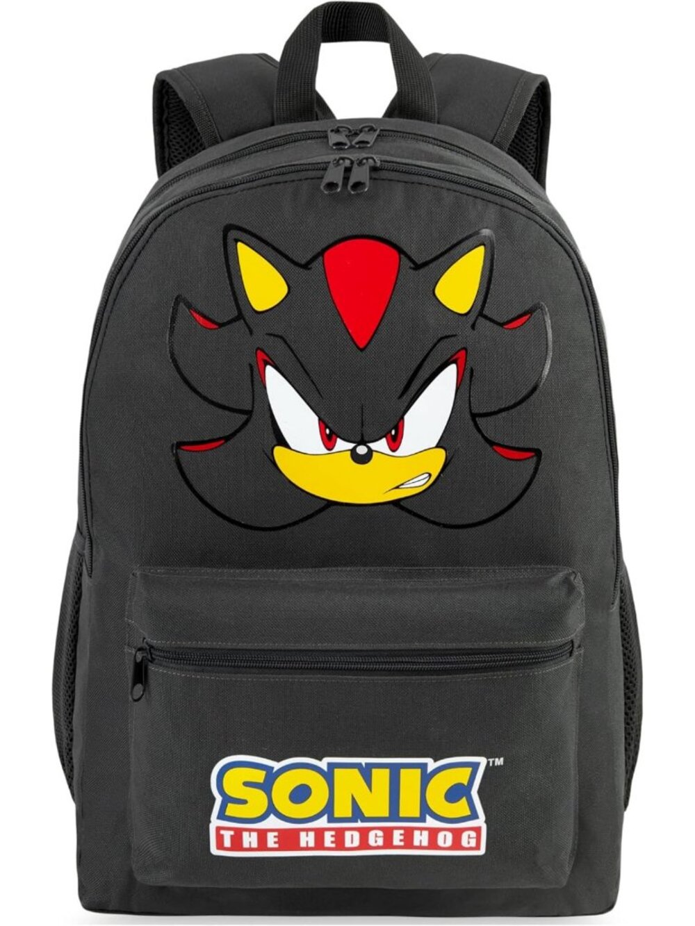 Trendy Sonic Hedgehog Boys Backpack - Padded Adjustable Straps, 18-Inch Size